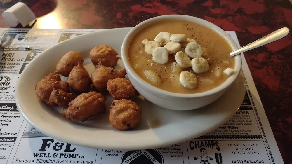 Chowder and Clam Cakes