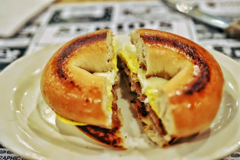 Sausage Egg & Cheese on a Bagel
