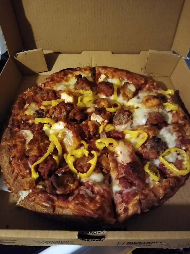 Small Meatball & Banana Pepper Pizza